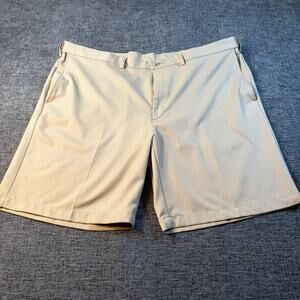 Mens Big and Tall Beige Golf Dress Shorts 44 Waist Cool 18 Pro
